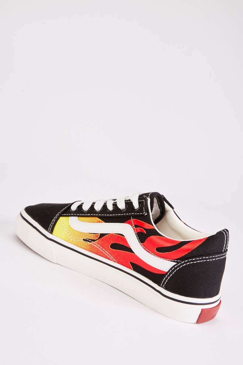 Vans flame sale lace up