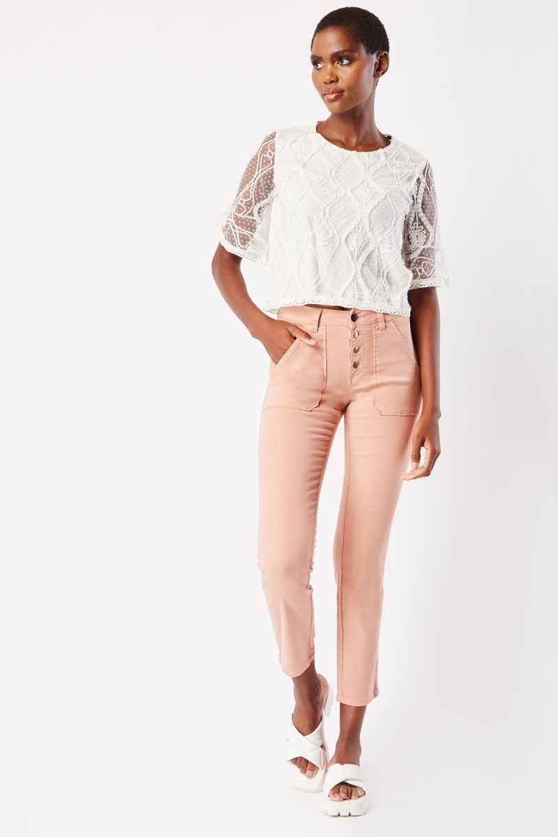 Dark Grey & Blush Pink Cotton Pants Combo – beSOLiD