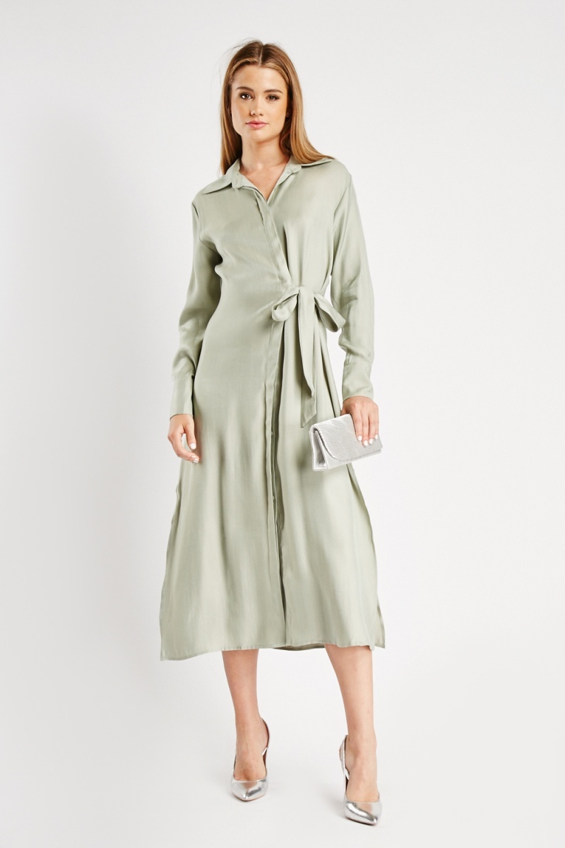 Vince tie best sale front shirt dress