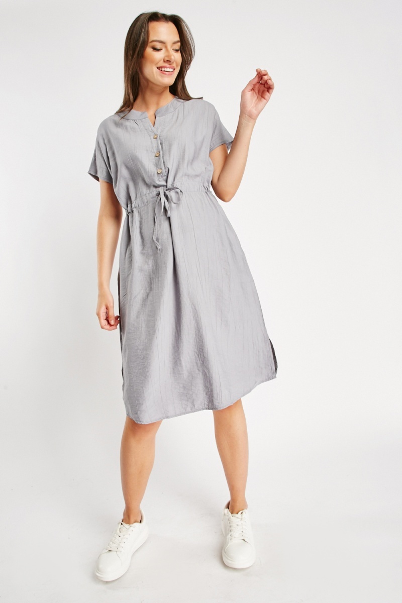 Drawstring waist best sale midi dress