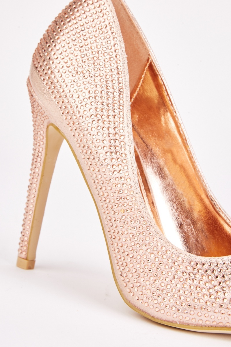 GOLD SPARKLY EMBELLISHED FRONT HEELS – MINISTRY OF HEELS -A Unit of Ayesha  Bedi Couture