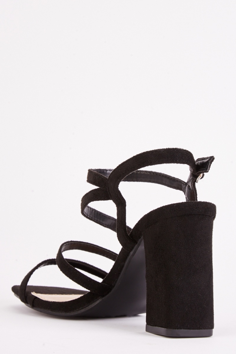 New Look Square Toe Sandal In Black | Lyst
