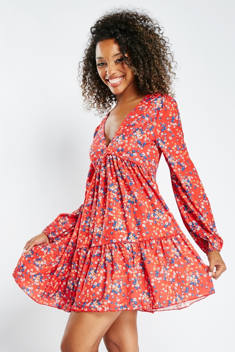 Plunge hotsell floral dress