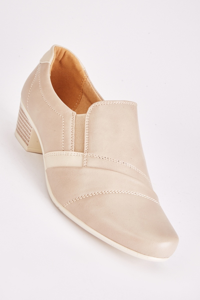 Beige low heel deals dress shoes