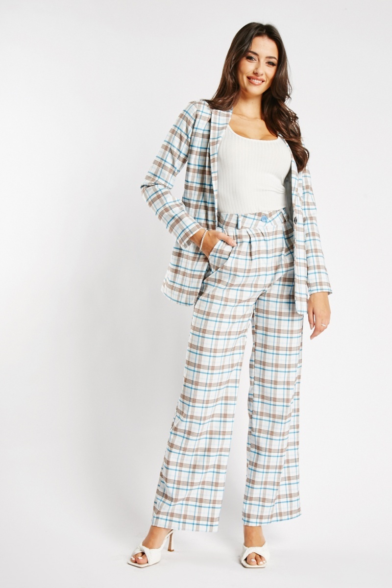 Wide Leg Cargo Pants With gingham checks - black | Trousers | MARC O'POLO