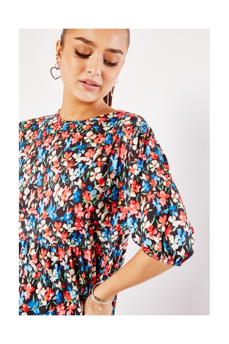 Lace Waist A Line Summer Tunic Dress Short Sleeve V Neckline for Women |  Wholesale – Anna-Kaci Wholesale