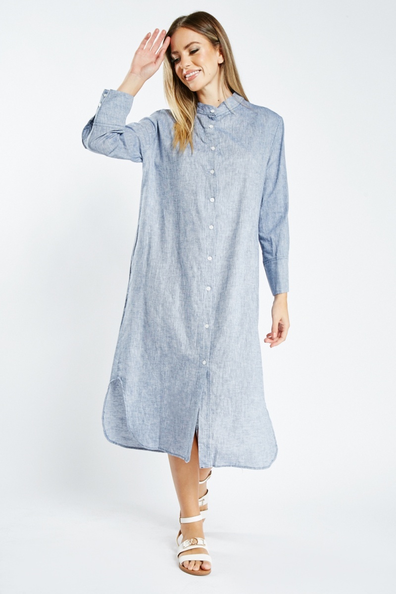 Mandarin collar hot sale tunic dress