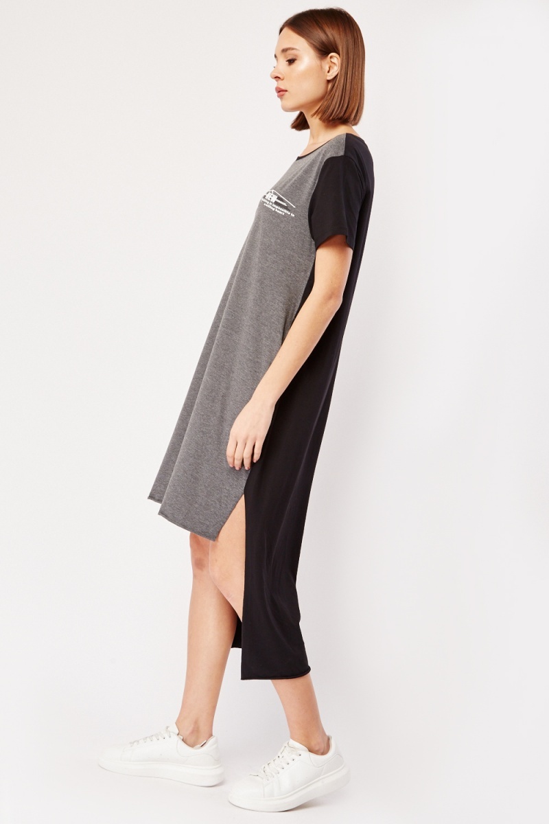 Dip hem shop t shirt dress