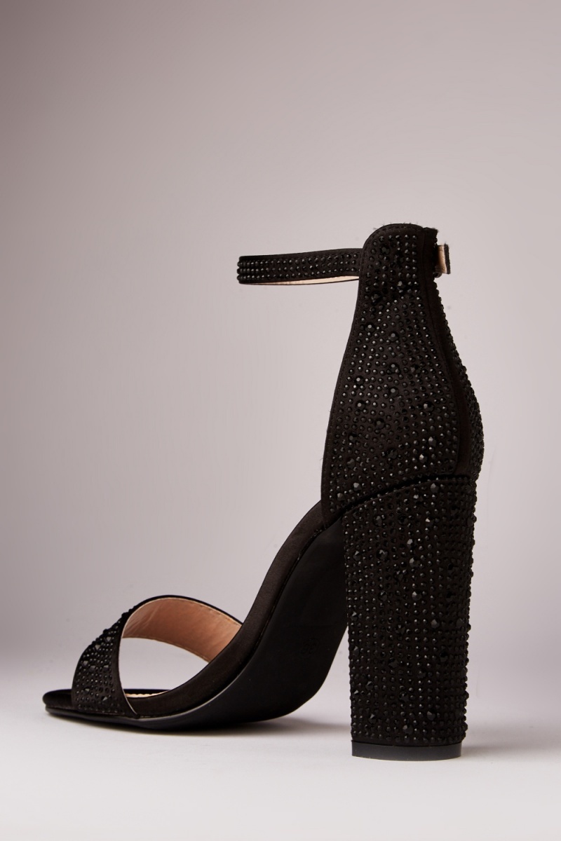 So Glam Glitter Mesh Block Heels | Windsor