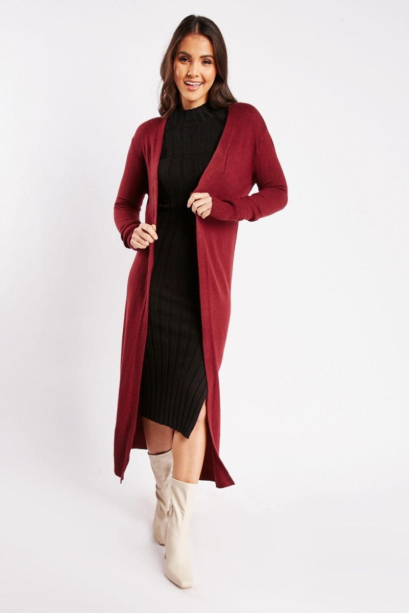 Maroon shop knit cardigan