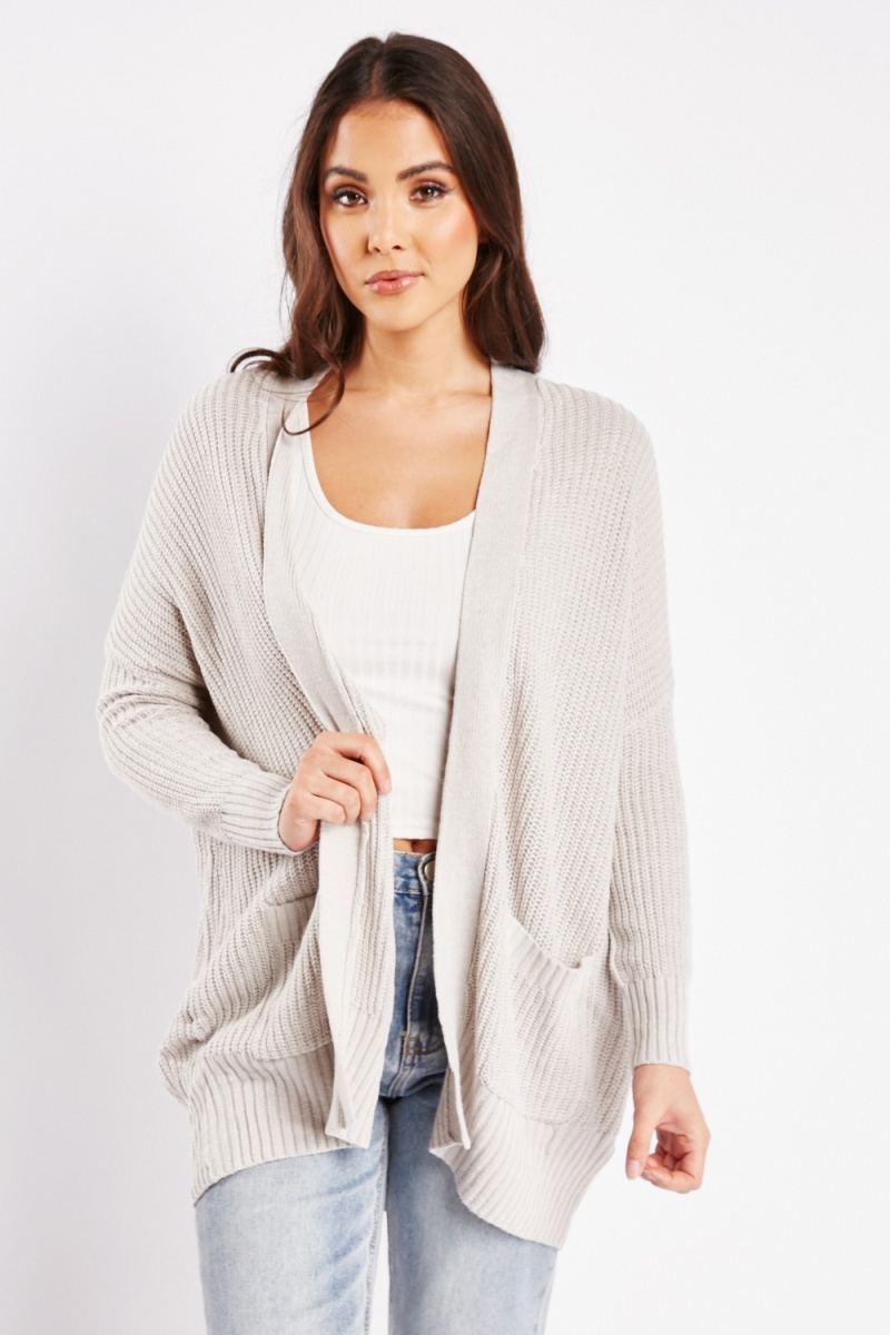 Light grey hot sale knit cardigan