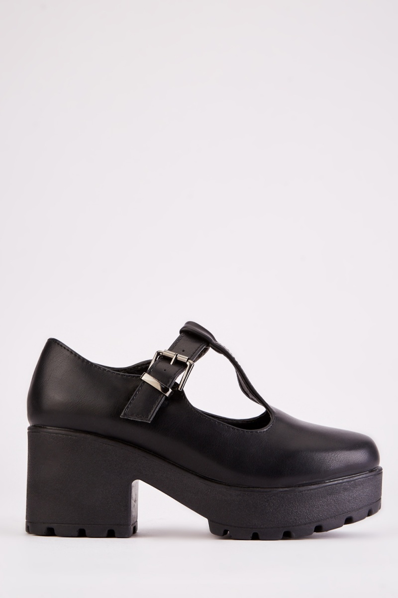 Mary Jane Platform Shoes with 5-inch Chunky Heels – FantasiaWear