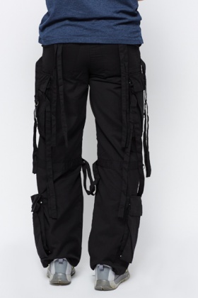 90s combat trousers with tassels