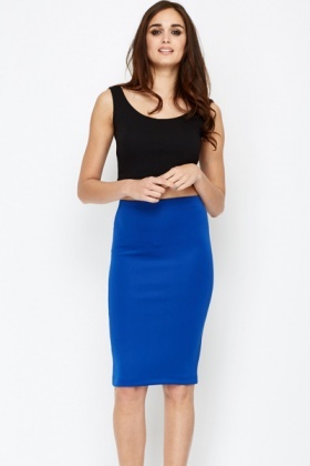 Maxou Royal Blue Pencil Skirt - Just £5