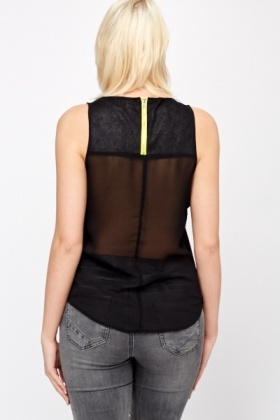 sheer back top