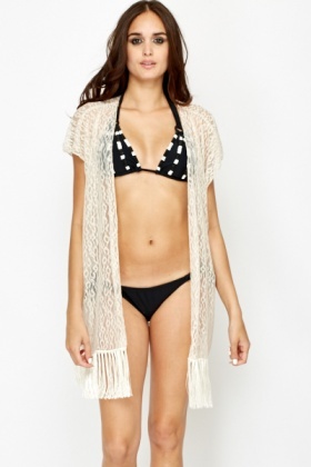 lace crochet beach cover up