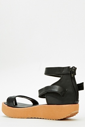 Contrast Strappy Flatforms - Just $6