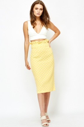 Yellow Polka Dot Skirt - Just $7