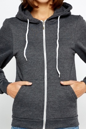 dark gray zip up hoodie