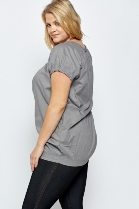 grey off shoulder top