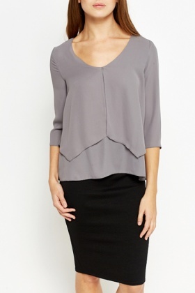 blouse design grey colour