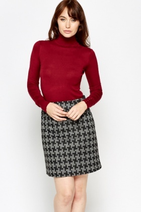 Houndstooth Pencil Skirt - Just $6
