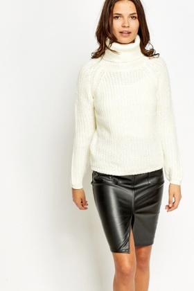 chunky roll neck sweater