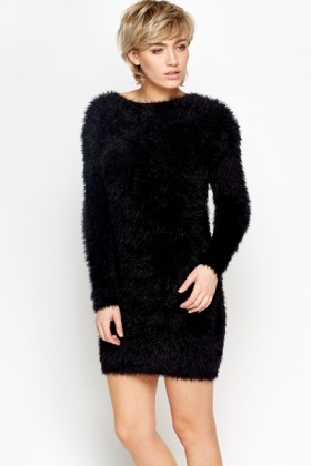 fluffy jumper dress