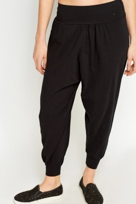 black drop crotch joggers