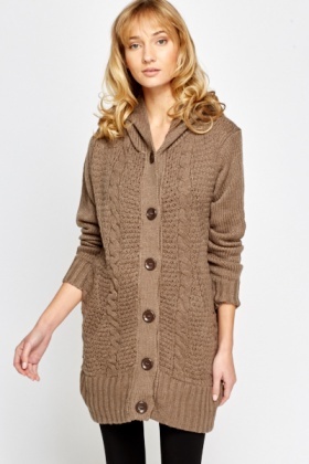 Leno&co】cable knit cardigan-