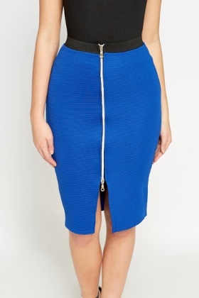 royal blue bodycon skirt