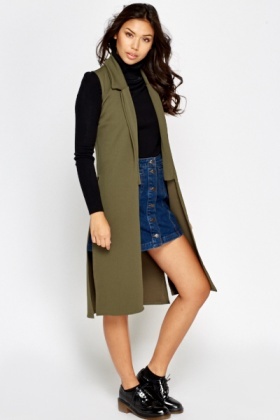 sleeveless long coat