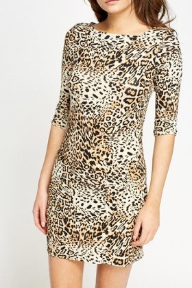 Leopard Print Bodycon Dress - Just $6