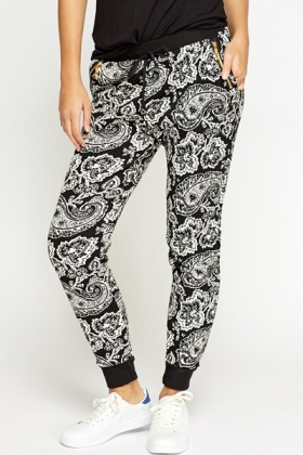 paisley print joggers