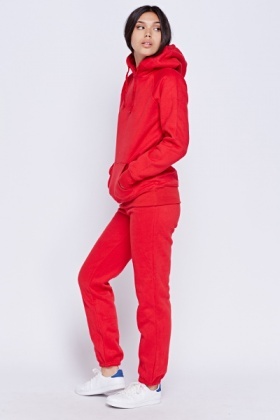 red tracksuit set