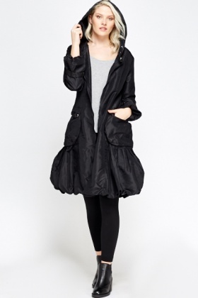 bubble hem coat