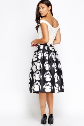 midi skater skirt