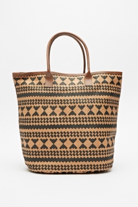 woven basket tote bag