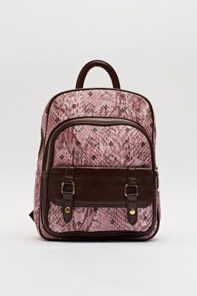 croc print backpack