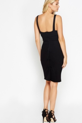 midi bodycon plunge dress