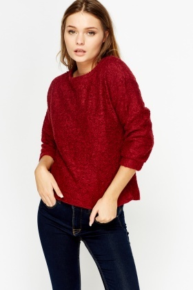 bobble cropped sweater