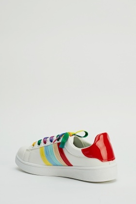 rainbow coloured trainers