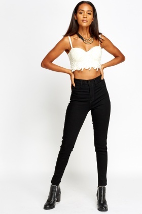 cheap black high waisted jeans