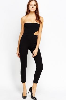 bandeau cut out jumpsuit