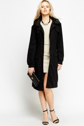 long fleece coat