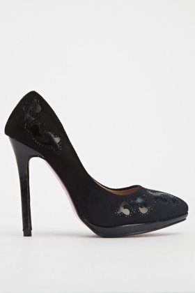 Embellished Suedette Heels - Just $1