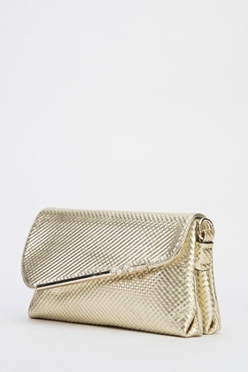 metallic clutch bag