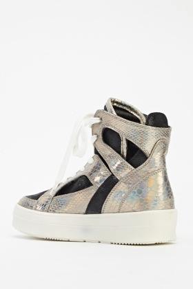 holo croc high top sneaker