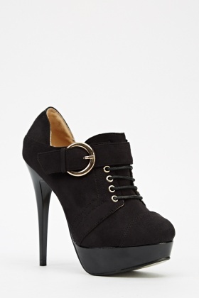 Detailed Block Ankle Boots - Just $7