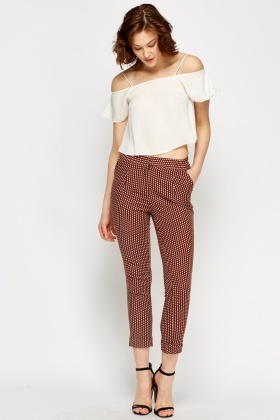 brown cigarette trousers